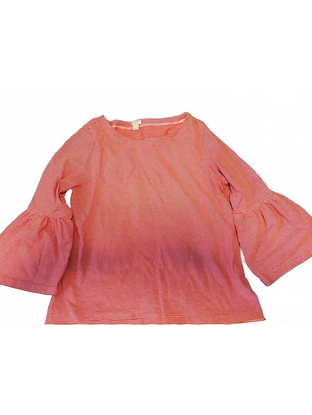 Striped bell sleeve J Crew top